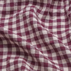 Berry Gingham Linen Blend Pillowcase (Pair)