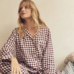 Berry Gingham Pajama Shirt