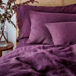 Berry Linen Blend Pillowcase (Pair)