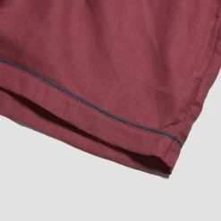 Cherry Linen Pajama Shorts Set