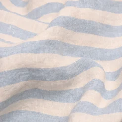 Coastal Blue Pembroke Stripe 100% Linen Pillowcases (Pair)