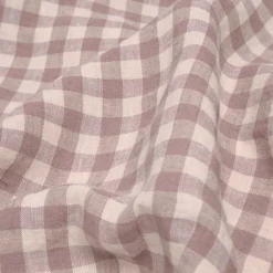Elderberry Gingham 100% Linen Fitted Sheet
