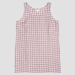 Elderberry Gingham Linen Night Dress
