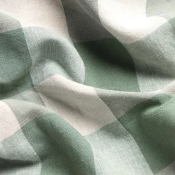 Elm Green Emsworth Plaid Linen Blend Pillowcase (Pair)