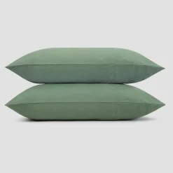Elm Green Linen Blend Pillowcase (Pair)