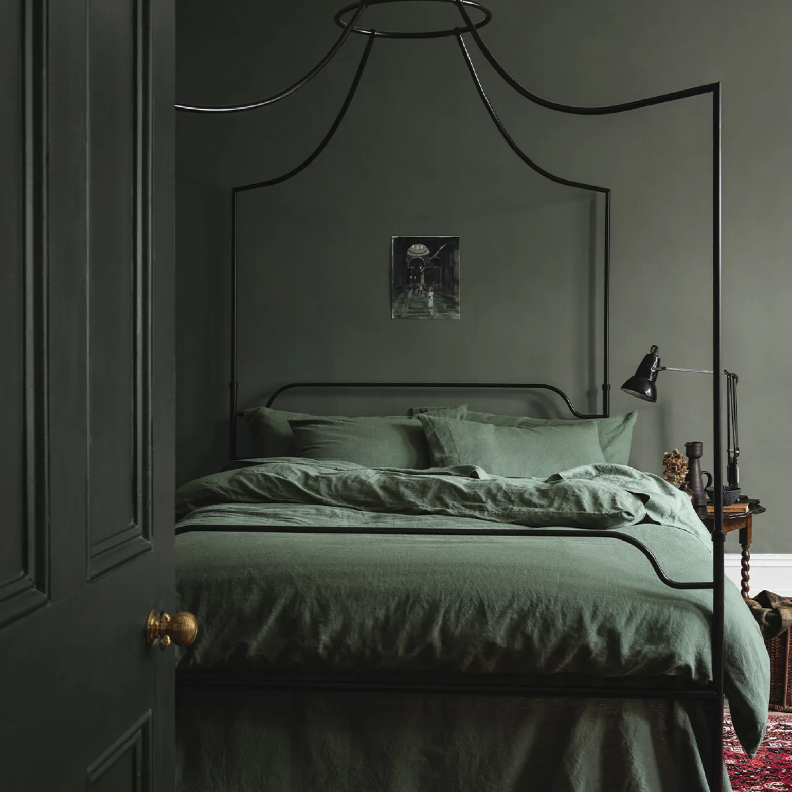 Elm Green Linen Blend Pillowcase (Pair)
