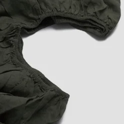 Fern Green 100% Linen Fitted Sheet