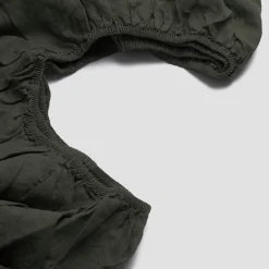 Fern Green Linen Blend Fitted Sheet