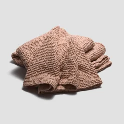 French Rose Waffle Cotton Throw