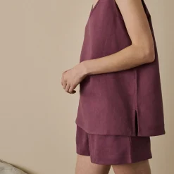 Fresh Fig Linen Tencel Cami Top