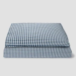 Indigo Kids Gingham Cotton Bedding Set