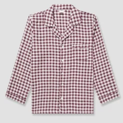 Men's Berry Gingham Pajama Shirt