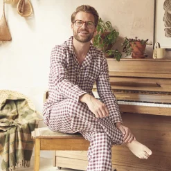 Men's Berry Gingham Pajama Pants