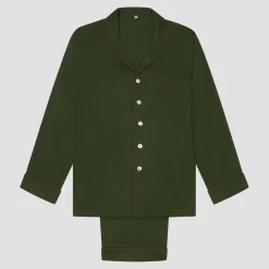Men's Fern Green Linen Pajama Set