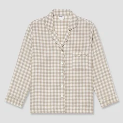 Mushroom Gingham Pajama Shirt