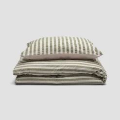 Pear Seersucker Kids Stripe Cotton Bedding Set