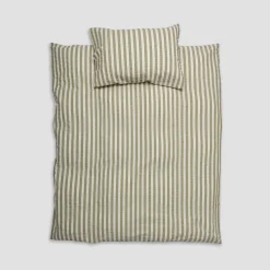 Pear Seersucker Kids Stripe Cotton Bedding Set