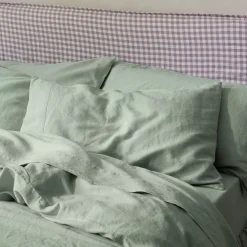 Sage Green Linen Blend Pillowcase (Pair)