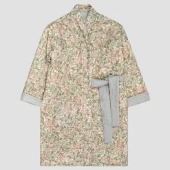 Soft Sage Honeysuckle Linen Housecoat