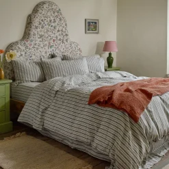 Thyme Somerley Stripe Linen Blend Duvet Cover