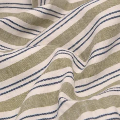 Thyme Somerley Stripe Linen Blend Flat Sheet