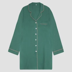 Tranquil Green Linen Night Shirt