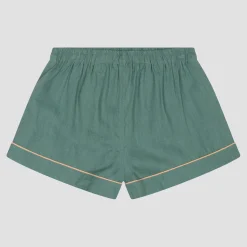 Tranquil Green Linen Pajama Shorts