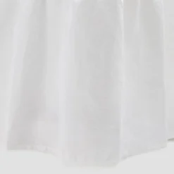 White Linen Blend Bed Skirt